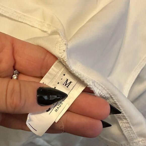 White button down career wear top - Picture 6 of 9